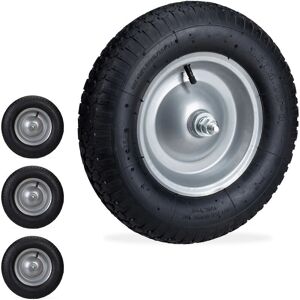 Relaxdays Wheel for Cart - 4.80 4.00-8, Black/Gray, 120kg Relaxdays Wheel for Cart - 4.80 4.00-8, Black/Gray, 120kg