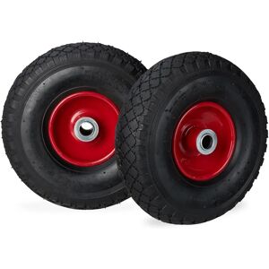 RELAXDAYS Wheel Set 3.00-4 Garden Cart, Steel Rims - Max 100kg RELAXDAYS Wheel Set 3.00-4 Garden Cart, Steel Rims - Max 100kg