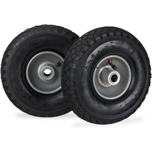 Relaxdays Steel Wheel Set 3.00-4 - Cart Accessories Relaxdays Steel Wheel Set 3.00-4 - Cart Accessories