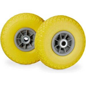 Relaxdays - 4x Wheel Set - Durable Polyurethane Rubber, 3.00-4 Relaxdays - 4x Wheel Set - Durable Polyurethane Rubber, 3.00-4