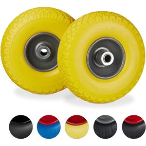 Relaxdays 4x Wheel Set for Garden Cart - Durable, Puncture-Resistant Relaxdays 4x Wheel Set for Garden Cart - Durable, Puncture-Resistant