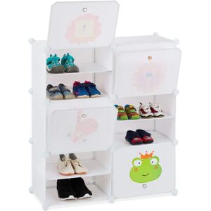 Relaxdays Kids Shoe Rack - Animal Motifs, 12 Compartments - 95x84x31.5cm Relaxdays Kids Shoe Rack - Animal Motifs, 12 Compartments - 95x84x31.5cm