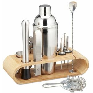 Relaxdays Cocktail Tool Set - Stainless Steel Bartender Kit Relaxdays Cocktail Tool Set - Stainless Steel Bartender Kit