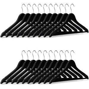 Relaxdays Wooden Clothes Hangers - 40 pcs, Black Relaxdays Wooden Clothes Hangers - 40 pcs, Black