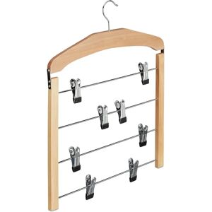 Relaxdays Pack of 5 Multi-Purpose Non-Slip Wooden Hangers - Clothes Organizer Relaxdays Pack of 5 Multi-Purpose Non-Slip Wooden Hangers - Clothes Organizer