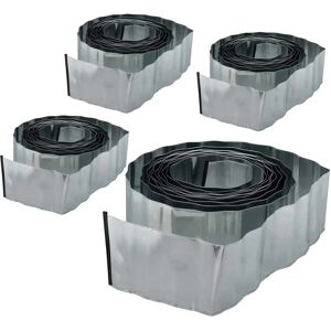 Relaxdays Garden Edging Kit - Flexible Metal, 10m, Silver - Garden Border Relaxdays Garden Edging Kit - Flexible Metal, 10m, Silver - Garden Border