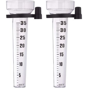 Relaxdays 10x Rain Gauge Set with Support - Outdoor Waterproof Plastic Relaxdays 10x Rain Gauge Set with Support - Outdoor Waterproof Plastic