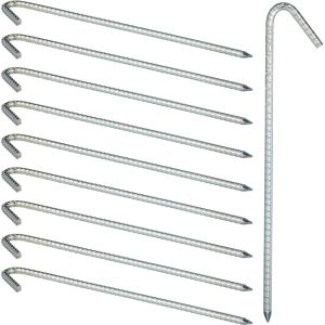 Relaxdays - Set of 20 galvanized steel tent stakes - Silver Relaxdays - Set of 20 galvanized steel tent stakes - Silver