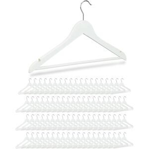 Relaxdays Wooden Hangers Set - 80 pcs, 44.5cm, White - Clothing Accessories Relaxdays Wooden Hangers Set - 80 pcs, 44.5cm, White - Clothing Accessories
