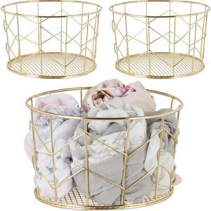 Relaxdays 3 Storage Baskets Vintage Metal - 12.5x22cm Relaxdays 3 Storage Baskets Vintage Metal - 12.5x22cm