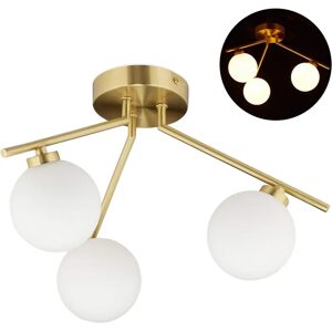 Relaxdays GLOBI Modern Ceiling Light - Opal Glass Spheres - G9 Relaxdays GLOBI Modern Ceiling Light - Opal Glass Spheres - G9