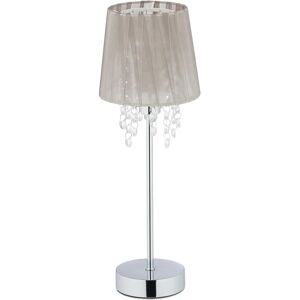 RELAXDAYS Rund kristall/organza bordslampa - Bordslampa RELAXDAYS Rund kristall/organza bordslampa - Bordslampa