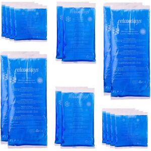Relaxdays 16x Gel Cold/Hot Packs - First Aid - Blue Relaxdays 16x Gel Cold/Hot Packs - First Aid - Blue