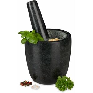 Relaxdays Mörser und Stößel - Naturgranitt, 13cm, 500ml Relaxdays Mörser und Stößel - Naturgranitt, 13cm, 500ml