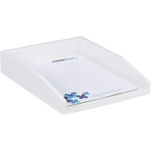 Relaxdays - A4 Bamboo Document Tray with Hooks - White Relaxdays - A4 Bamboo Document Tray with Hooks - White