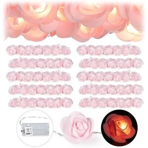 RELAXDAYS 10x String Lights with Roses - Home Decor RELAXDAYS 10x String Lights with Roses - Home Decor