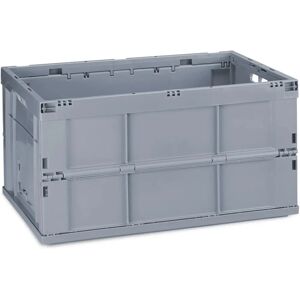 Relaxdays 10x Storage Foldable Box - 60L - Grey Relaxdays 10x Storage Foldable Box - 60L - Grey