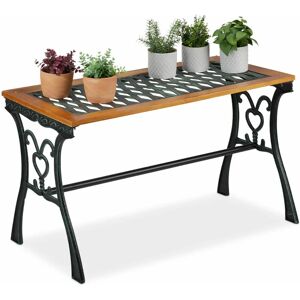 Mesa de exterior Relaxdays - Resistente a la intemperie, Acabado de madera natural Mesa de exterior Relaxdays - Resistente a la intemperie, Acabado de madera natural
