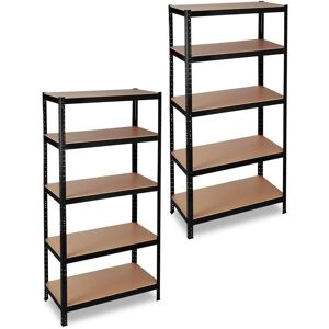 Relaxdays Metal Shelf 1325kg Capacity 5 Shelves Black Relaxdays Metal Shelf 1325kg Capacity 5 Shelves Black