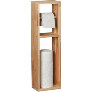Relaxdays Toilet Roll Holder - Modern Ceramic, Wall Mount or Stand, Natural Relaxdays Toilet Roll Holder - Modern Ceramic, Wall Mount or Stand, Natural
