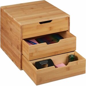 Relaxdays 10032120 Schreibtisch-Organizer - Bambus mit 3 Schubladen Relaxdays 10032120 Schreibtisch-Organizer - Bambus mit 3 Schubladen
