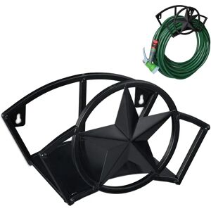 Relaxdays Garden Hose Support Wall Mount 45m 5/8 Black Relaxdays Garden Hose Support Wall Mount 45m 5/8 Black