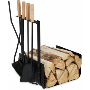 Chariot à bois Relaxdays - Rangement en acier avec outils - Publicité Chariot à bois Relaxdays - Rangement en acier avec outils - Publicité