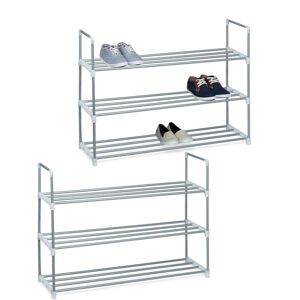Relaxdays 2x Shoe Rack Silver 70x90cm Wall Sticker Relaxdays 2x Shoe Rack Silver 70x90cm Wall Sticker