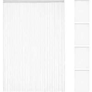 Relaxdays - 5 White Polyester Thread Curtains for Doors & Windows - 145x245cm Relaxdays - 5 White Polyester Thread Curtains for Doors & Windows - 145x245cm