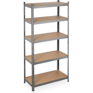 Relaxdays Heavy Duty Steel Shelf - 180x90x45cm, 5 Shelves, Gray - Heavy Load Storage Relaxdays Heavy Duty Steel Shelf - 180x90x45cm, 5 Shelves, Gray - Heavy Load Storage