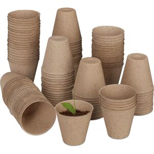 Relaxdays Plant Seedling Pots - 120 Eco-Friendly Cellulose 7.5x8cm Relaxdays Plant Seedling Pots - 120 Eco-Friendly Cellulose 7.5x8cm