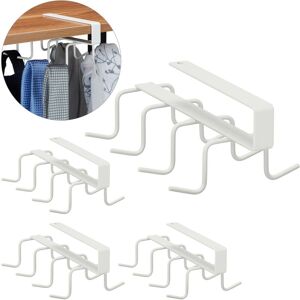 Relaxdays Pack de 5 Perchas de Plástico - Ahorro de Espacio Relaxdays Pack de 5 Perchas de Plástico - Ahorro de Espacio