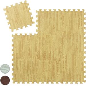 RELAXDAYS - 45x Puzzle Fitness Mats in EVA Foam, Wooden Finish, Natural - Fitness & Gym Mat RELAXDAYS - 45x Puzzle Fitness Mats in EVA Foam, Wooden Finish, Natural - Fitness & Gym Mat