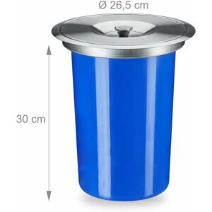 Relaxdays Waste Container - 8L, Plastic & Stainless Steel, Odorless Relaxdays Waste Container - 8L, Plastic & Stainless Steel, Odorless
