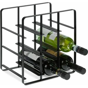 Relaxdays Wine Rack - Holds 9 Bottles, Black Relaxdays Wine Rack - Holds 9 Bottles, Black