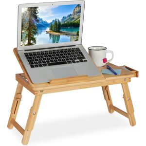 Relaxdays Laptop Stand - Adjustable, Folding, Ventilated, Natural Bamboo Relaxdays Laptop Stand - Adjustable, Folding, Ventilated, Natural Bamboo