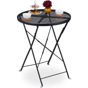 Relaxdays Folding steel garden table for 2 people 60.5 x 71.5 cm Black Relaxdays Folding steel garden table for 2 people 60.5 x 71.5 cm Black