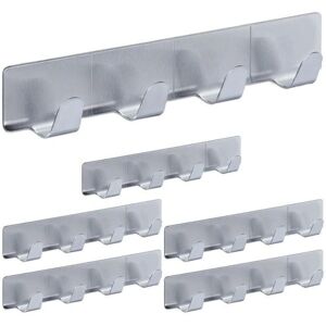 RELAXDAYS Wall Hooks Set - Stainless Steel, 6 pcs RELAXDAYS Wall Hooks Set - Stainless Steel, 6 pcs