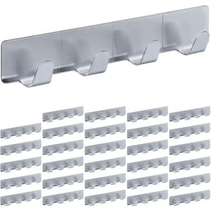 Relaxdays Wall Hooks Set - Stainless Steel, Silver Relaxdays Wall Hooks Set - Stainless Steel, Silver