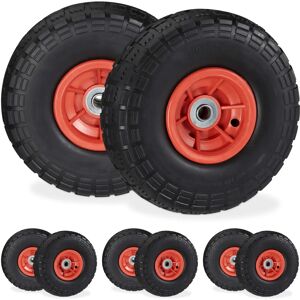 Relaxdays 8x Wheel Set for Cart - Puncture-proof Rubber Tires Relaxdays 8x Wheel Set for Cart - Puncture-proof Rubber Tires