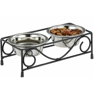 Relaxdays Dog/Cat Bowl - Elevated Stainless Steel 300ml Set Relaxdays Dog/Cat Bowl - Elevated Stainless Steel 300ml Set