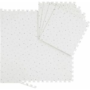 Relaxdays Baby Gym Play Mat - White Gray Puzzle 8 Pieces Relaxdays Baby Gym Play Mat - White Gray Puzzle 8 Pieces