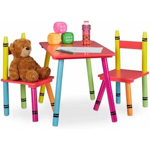 Relaxdays Barnbord och Stolar - Flerfärgad - Barnmöbelset Relaxdays Barnbord och Stolar - Flerfärgad - Barnmöbelset