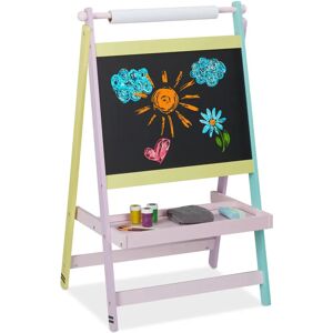 Relaxdays Children's Board - Chalk & Paper Roll, 90x56x42 cm Relaxdays Children's Board - Chalk & Paper Roll, 90x56x42 cm