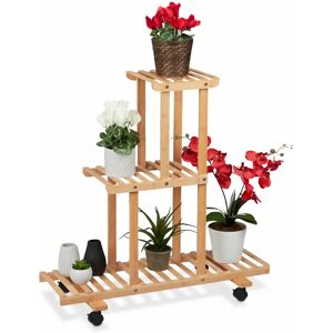 Relaxdays Pflanzenständer - Bambus 3-stöckig, Indoor-Garten Relaxdays Pflanzenständer - Bambus 3-stöckig, Indoor-Garten