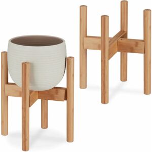 Relaxdays Juego de Soportes para Plantas - Soportes en Bambú para Interior Relaxdays Juego de Soportes para Plantas - Soportes en Bambú para Interior