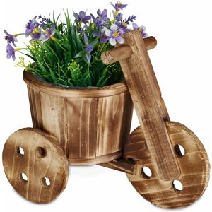 Relaxdays Wooden Bicycle Planter - Rustic Garden Decor Relaxdays Wooden Bicycle Planter - Rustic Garden Decor