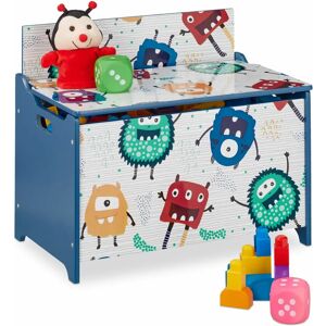 Relaxdays Storage Box with Monster Design - Child-Friendly Toy Chest Relaxdays Storage Box with Monster Design - Child-Friendly Toy Chest