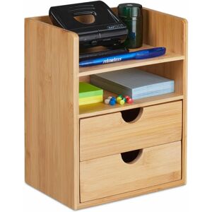Relaxdays Bambus Schreibtisch-Organizer - 24x19x13cm - Natur - Büromaterial Relaxdays Bambus Schreibtisch-Organizer - 24x19x13cm - Natur - Büromaterial