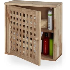Relaxdays Walnut Wall Bathroom Cabinet - Magnetic Door, 2 Shelves Relaxdays Walnut Wall Bathroom Cabinet - Magnetic Door, 2 Shelves
